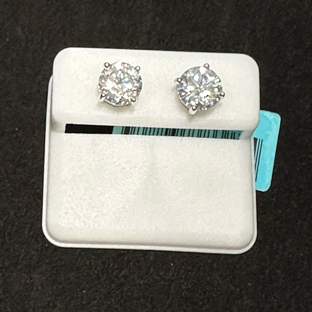 8MM moissanite studs screw backs 925 solid sterling silver